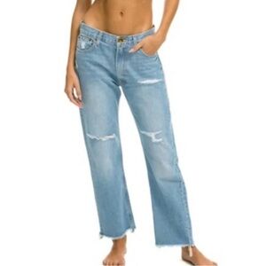 Aviator Nation Mid Rise Relaxed Surfer Jean Blue